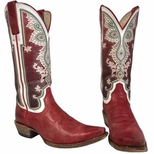 Ariat Alameda Chili Red Boot Paisley Cowgirl Boots